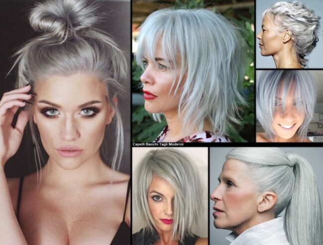 Capelli Bianchi Tagli Moderni | **Stili Unici per Ogni Età!** Capelli Donna 