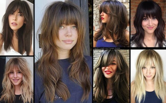 Capelli Lunghi con Frangia Scalata | *Stile Rivoluzionato!* Prima e Dopo! Capelli Lunghi 