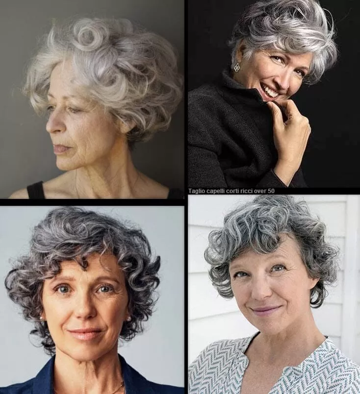 Taglio Capelli Corti Ricci Over 50 |  *Esalta La Tua Bellezza 2024!* Taglio Capelli 