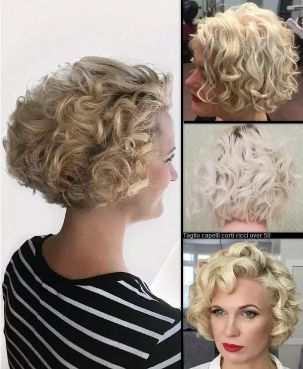 Taglio Capelli Corti Ricci Over 50 |  *Esalta La Tua Bellezza 2024!* Taglio Capelli 
