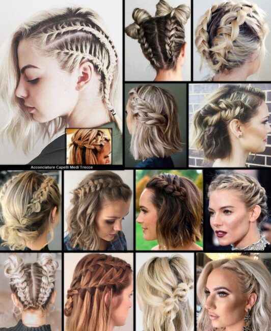 Acconciature Capelli Medi Trecce 🌟 *il Look Che ti Stupirà!* Capelli Medi 