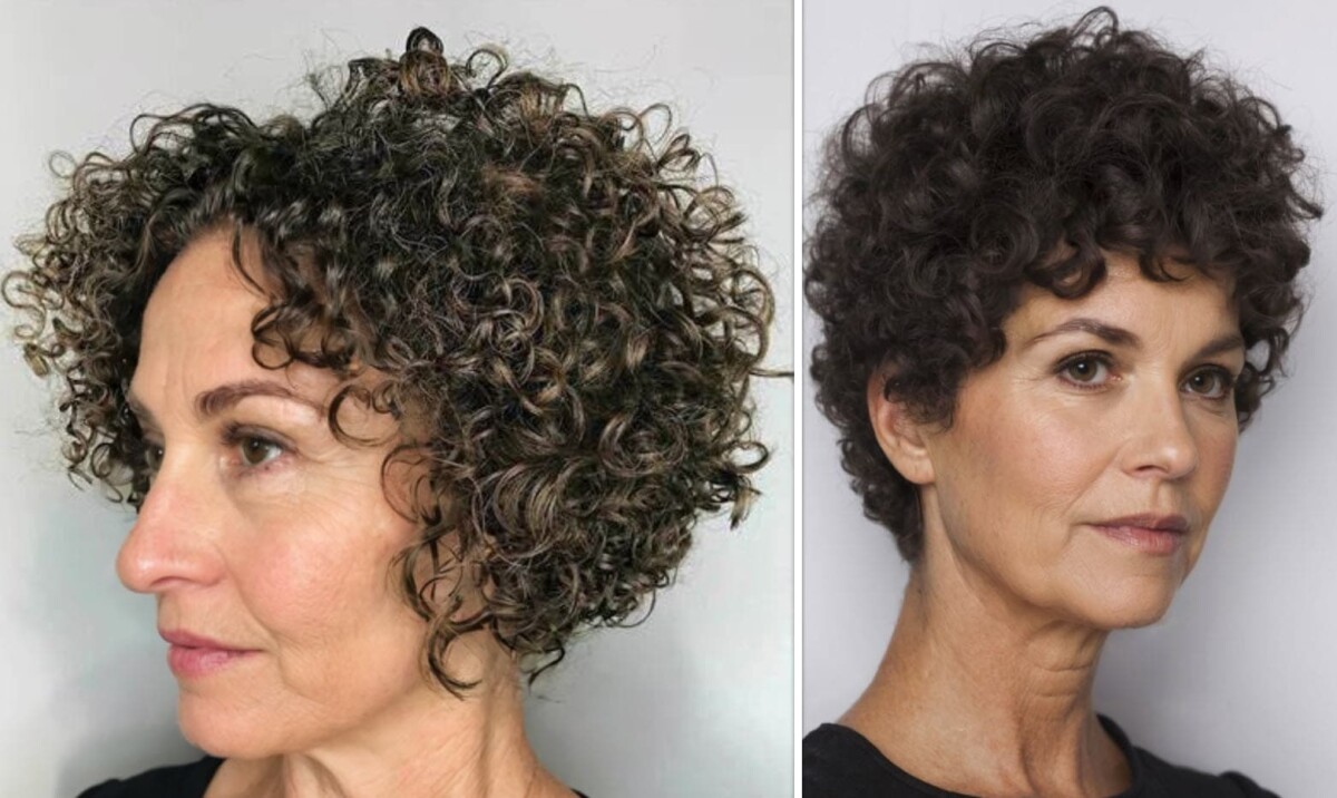 Taglio Capelli Corti Ricci Over 50 |  *Esalta La Tua Bellezza 2024!* Taglio Capelli 